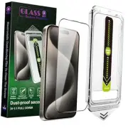 2 Pack Screen Protector Tempered Glass for iPhone 16 Pro 6.3-Inch Auto Dust