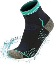 [RANDY SUN] Waterproof Socks Men Women Waterproof Socks Breathable Cold Resistant Outdoor Water Sports Bicycle Hiking Trail Rowing Skiing Cycling Hiking Golf 1 Pair, Dark Blue + Classic Edition, Medium