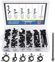 Glarks 56-Pieces Auto Clips Car Wire Harness Routing Clip Assortment Kit for Honda GM Mazda, 6 Size from 3/8" to 3/4" Loom Clips
