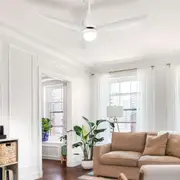 52 Inch Devanti Ceiling Fan DC Motor LED Light Remote Control - White