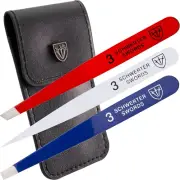 - Brand Quality Professional Stainless Steel Precision Tweezer Set "USA", Slante