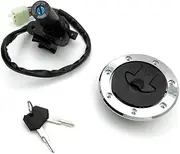 EXEGPLPVK Fit for Kawasaki ZX6R ZX9R ZX7R ZX7RR ZZR400 ZZR600 ZXR400 750 ZX900 Motorcycle Ignition Switch Fuel Gas Cap Cover Seat Lock Key Set(Full Set)