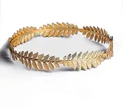 Greek Goddess Headband Costumes/Gold Leaf Branch Hair Band Crown/Bridal Wedding Headpiece