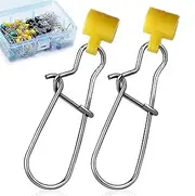 FishTrip Sinker Slides for Fishing Rigs - 25pcs Duo Lock Snaps for Fishing Line Heavy Duty Weights Sinkers Saltwater Connector Accessories