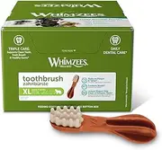 WHIMZEES Toothbrush Dental Dog Treats, Bulk Box, Extra Large (27+kg Dogs), Natural Daily Dental Chews (18 Count)