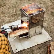 Young Guys of the Universe Portable Outdoor Cooking Stove, Grill & Fire Pit - Wood, Twig, Charcoal, Alcohol - Cast Iron - Camp Stove