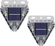 Aolyty Solar Warning Beacon Lights, Waterproof LED Emergency Warning Light, Strong Magnetic Base, Multi Flash Modes, Long Visibility for Car Truck Vehicles