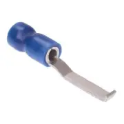 10pcs 3mm x 13mm Blue Hooked Blade Crimp Terminal
