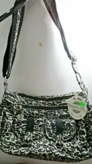 TRAVELON~Leopard Print NYLON CARRY ON TRAVEL BAG PURSE~NWT