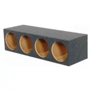 Qpower QHD124HOLE 12 in. 4 Hole 1 in. MDF Empty Box