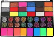 Face Paint Palette,42 Colors Fluorescent Face Paint Palette - Water Based Face Paint, Facepaint Makeup Kit, Face and Body Paint for Sensitive Skin, Kids