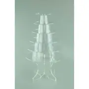 6 Tier PVC Macaron Stand With Acrylic Base (Holds 95 Macarons)