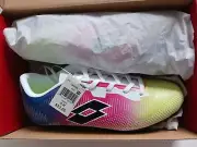 Lotto Soccer Cleats shoe Youth 6 Pink Blue Yellow Sector Outdoor Futbol