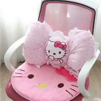 在飛比找蝦皮購物優惠-Kitty抱枕貓咪粉色公主風少女心麻布坐墊靠枕腰枕電腦椅椅汽