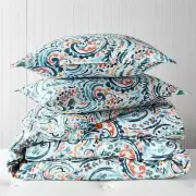 Sky Exclusive Ophelia Blue Watercolor Scrolls King Comforter Cover Set