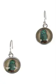 Nina Owl Drop Earrings--NES-SSDNINA