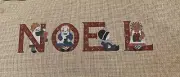 Rare Hand-painted NOEL needlepoint canvas Kit