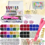 Hotfix Rhinestones Applicator Kit with 8600 Pcs Hot Fix Crystals 3Mm 4Mm 5Mm, Be