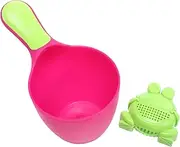 OFFIGAM 1Set Shower Spoon Frog Bath Cup for Detachable Design for Safe Hair Washing Multi Purpose Bathing Scoop and Water Rinser