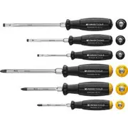 PB SWISS Tang Thru 3xsl, 3xph, Softgrip Screwdriver Set - 6 Piece PB 8249 DN CBB