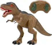 Dinosaurio T-Rex A Control Remoto Con Luces Sonidos Realistas Juguetes Para Niño