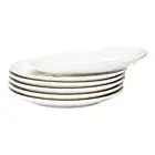 Vikko Dinner Plate, Set of 6 White Plates, Ceramic Dinner Plates Set, Stackab...