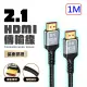 【FJ】HDMI 2.1 公對公 4K/8K120Hz 1M編織鍍金接頭影音傳輸線(SU6-協會認證)