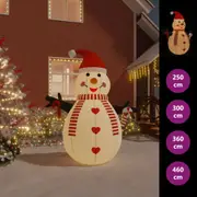 Inflatable Snowman with LEDs Holiday Toy Figure Decoration Multi Sizes vidaXL
