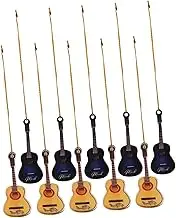 10pcs Mini Acoustic Guitar Ornaments for Xmas Tree Decoration Festive DIY Party Accessories Unique Xmas Party Favors Home Decor