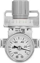 Baxnore Pneumatic Vacuum Pressure Regulator, Air Pressure Regulator Valve with Self-Locking Dial, Accurate Adjustment, Compact ABS Design for Air Compressors
