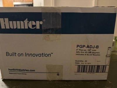 (20-PACK) Hunter PGP-ADJ-B 4" Pop-up 3/4" inlet Rotor Sprinkler Irrigation Head