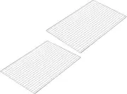 Toddmomy 2Pcs Stainless Steel Bbq Mesh Grill Net Non Stick Cooking Surface for Outdoor Barbecue for Steaks Seafood Vegetables and More Compatible with All Grill Types