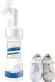 [Generic] Shoe Cleaner Spray - 200ml No-water Foaming Shoe Cleaner,Multifunctional Effective Dirt Remover with Built-in Brush Cleaning Supplies for White Basketball Mesh Sneakers