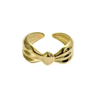 ANYCO Ring Minimalist 925 Sterling Silver 18K Gold Plated Adjustable Bow Tie Polish Resizable Women Rings for Women