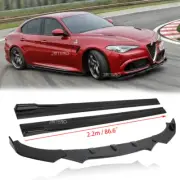 For Alfa Romeo MiTo 159 147 Black Car Front Bumper Chin Lip Splitter+ Side Skirt (for: Alfa Romeo)