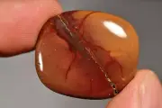 MOOKAITE PALM STONE 3.1cm 10g Worry Thumb Healing Crystal, Strength Decisions
