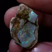 25.70 Ct Natural AAA+ Ethiopian "Play-Of-Color" Ultra Fire Opal Rough Gemstone