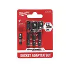 Milwaukee 48-32-5033 3pc Shockwave Impact Duty Socket Adapter Set 1/4” 3/8” 1/2”