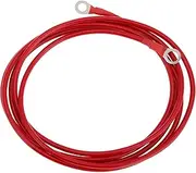 X AUTOHAUX 1 Pcs Battery Inverter Cable 10 AWG Gauge 8FT 3/8" Lug 5/16" Lug Battery Cable Universal for Car Vehicle Boat RV Solar Tinned Copper Red