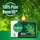 Detol Neem Bathing Soap Bar - 100% Pure Neem Oil, Pack of 4 x 75g