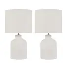 Amalfi Isla Table Lamp Set of 2 Bedside Bedroom Lamps White Wash/White