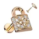 Piercing Ear Labret Padlock Cobblestone Rose