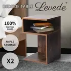 Levede 2x Bedside Tables Wood Side End Table Nightstand Storage Cabinet Bedroom