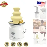 Compact Chocolate Fondue Fountain Machine - 17oz Stainless Steel Dipping Delight