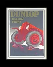 1922 Dunlop Ballon Cord - Matted for 11x14 Frame