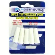5Pc Tip Nozzle For Sand Blaster 9/64" 1/8" 7/64" 3/32" For Air Sandblaster Gun