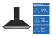 Smeg 110cm Victoria Black Chimney Rangehood