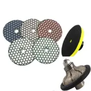 3/4" Granite Marble concrete Ogee Bullnose Router Bit 6" Dry Polishing Pad 15+1
