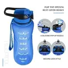 Keepto 34 Oz Water Bottle Straw BPA free Motivational With Time Marker Blue(d16
