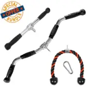 Tricep Press Down Cable Machine Attachment LAT Pulldown Gym Set with Red Rope